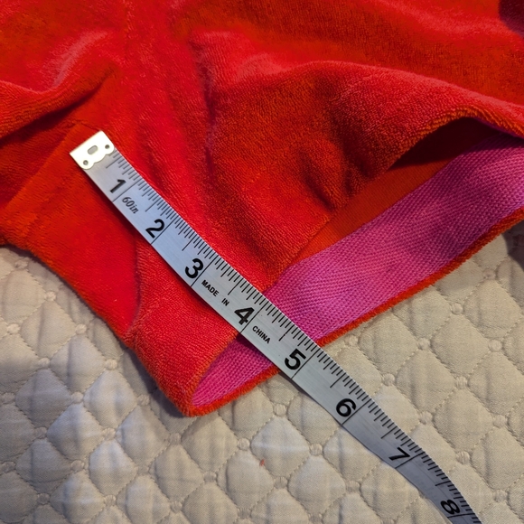 BODEN Erica Towelling Shorts Orange Cotton Terrycloth  Shorts Size 2 - Picture 3 of 8